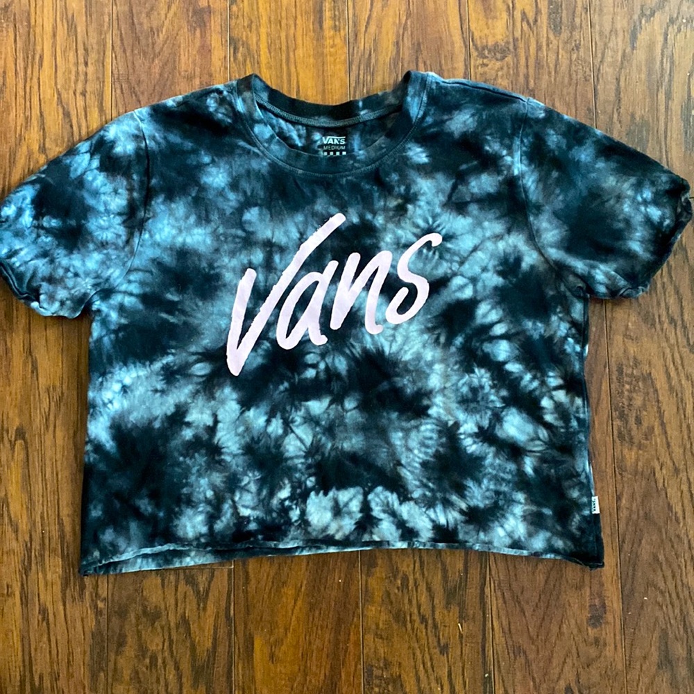 Vans grey tye dye crop top